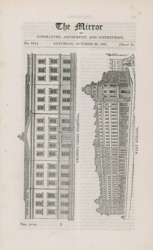 Nemocnice Charing Cross a West Strand od English School
