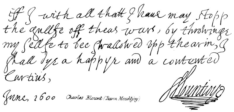 Charles Blount (baron Mountjoy) od English School