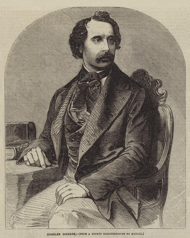Charles Dickens (rytina) od English School