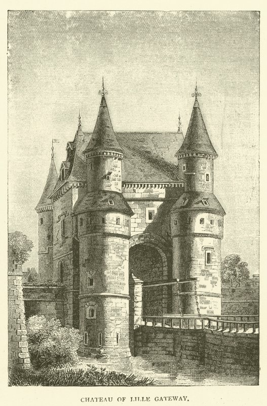 Chateau of Lille Gateway (rytina) od English School