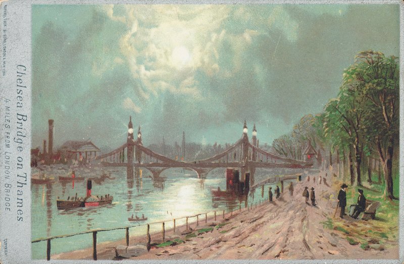 Chelsea Bridge na řece Temži od English School