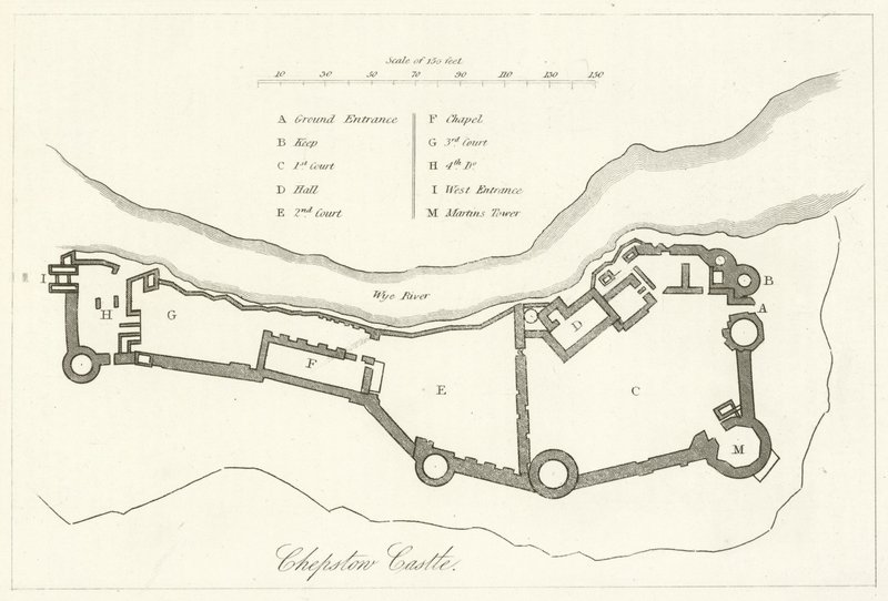 Chepstow Castle (rytina) od English School