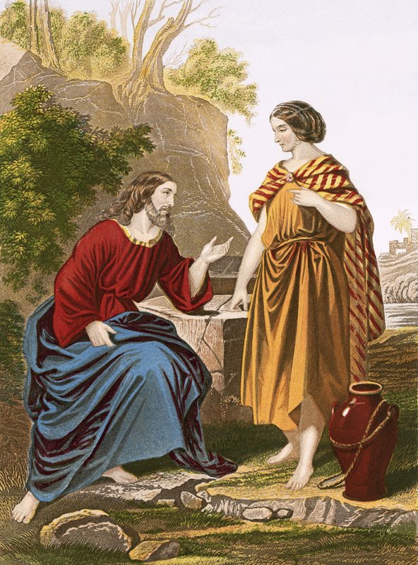 Kristus a žena Samaří od English School