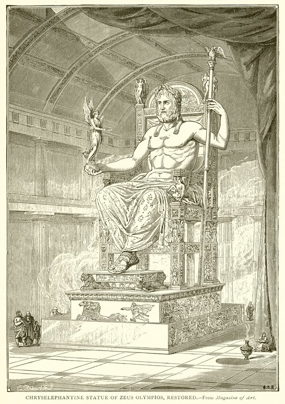 Chryselefantine Statie of Zeus Olympios, Restorid od English School
