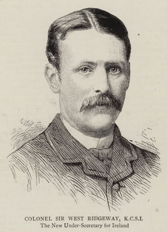 Plukovník Sir West Ridgeway, KCSI (rytina) od English School