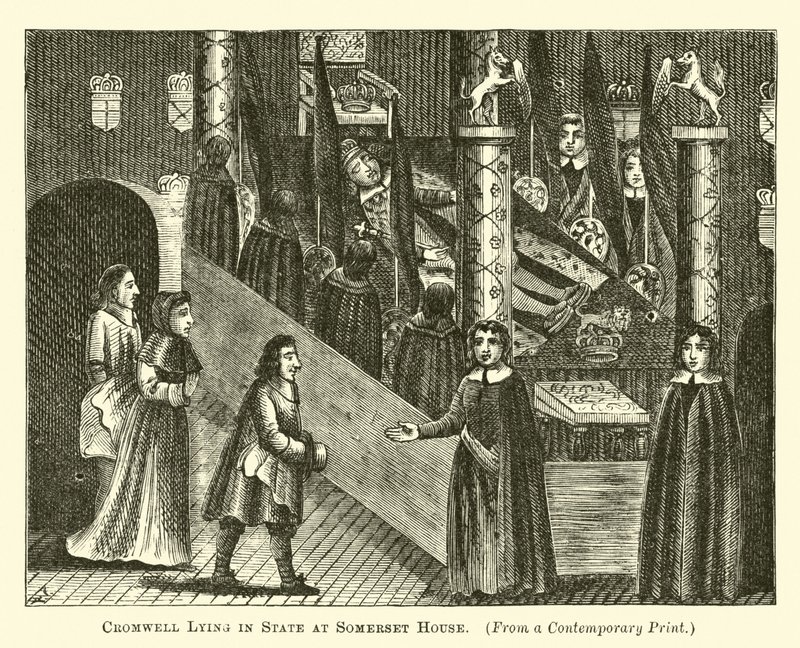 Cromwell ležící ve státě v Somerset House od English School