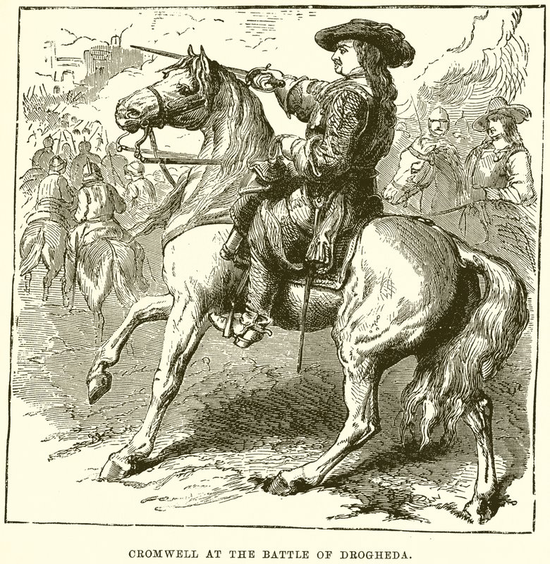 Cromwell v bitvě u Droghedy od English School