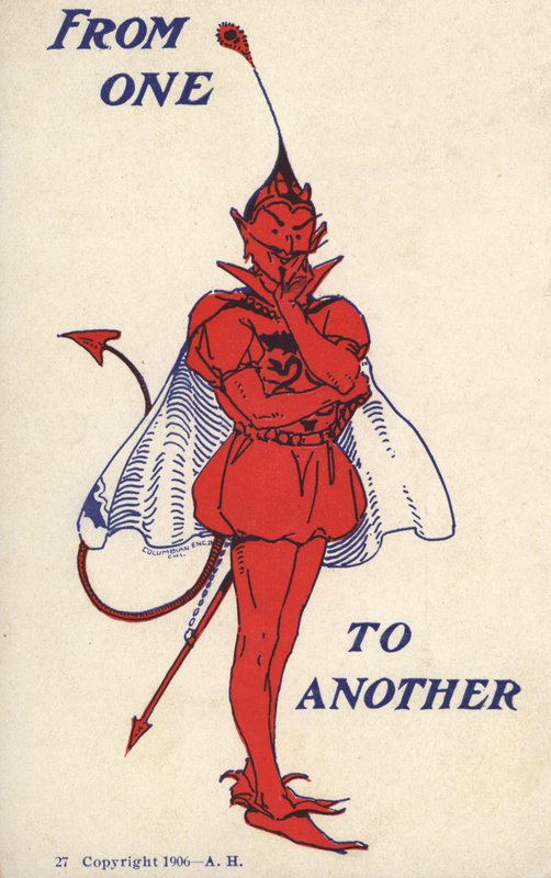 Ďábel v tudorovských šatech (barva litho) od English School