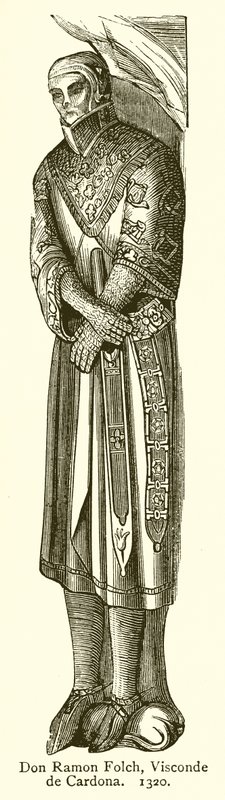 Don Ramon Folch, vikomt z Cardony. 1320 od English School