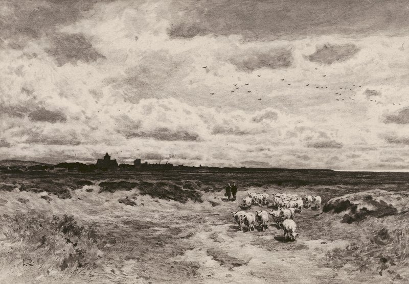 Dornoch, podle G. Reida, RSA (litografie) od English School