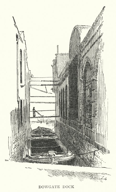 Dowgate Dock (rytina) od English School