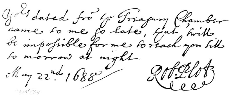 Dr Robert Plot od English School
