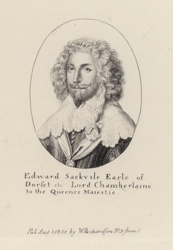 Edward Sackville, hrabě z Dorsetu (rytina) od English School