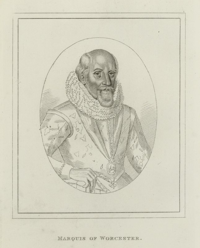 Edward Somerset, markýz z Worcesteru (rytina) od English School