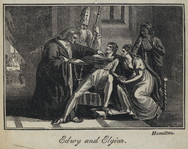 Edwy a Elgiva (rytina) od English School