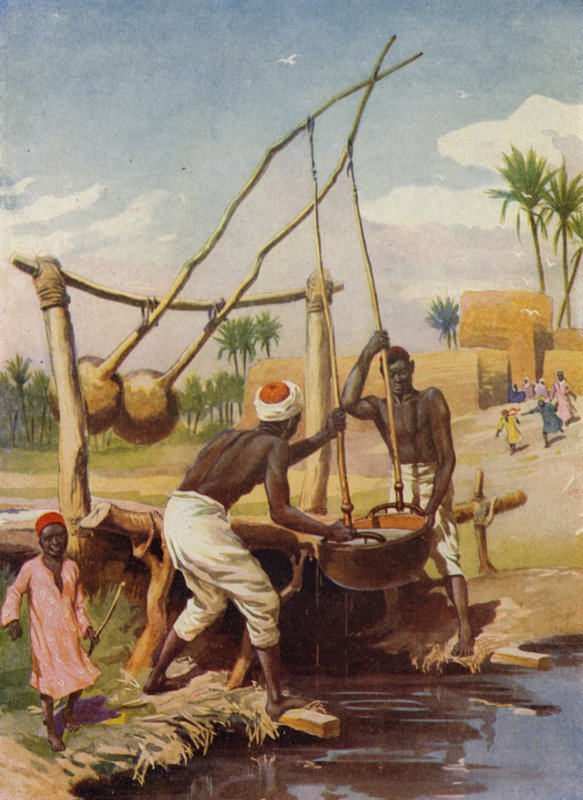 Egyptská studna (barevné lito) od English School