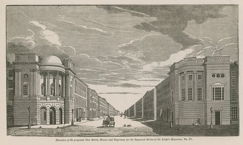 Nadmořská výška navrhované Nové ulice od English School
