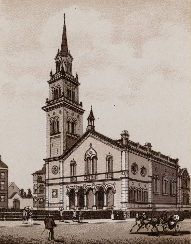 Elmwood Church (litho) od English School