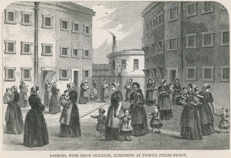 Cvičení ve věznici Tothill Fields od English School