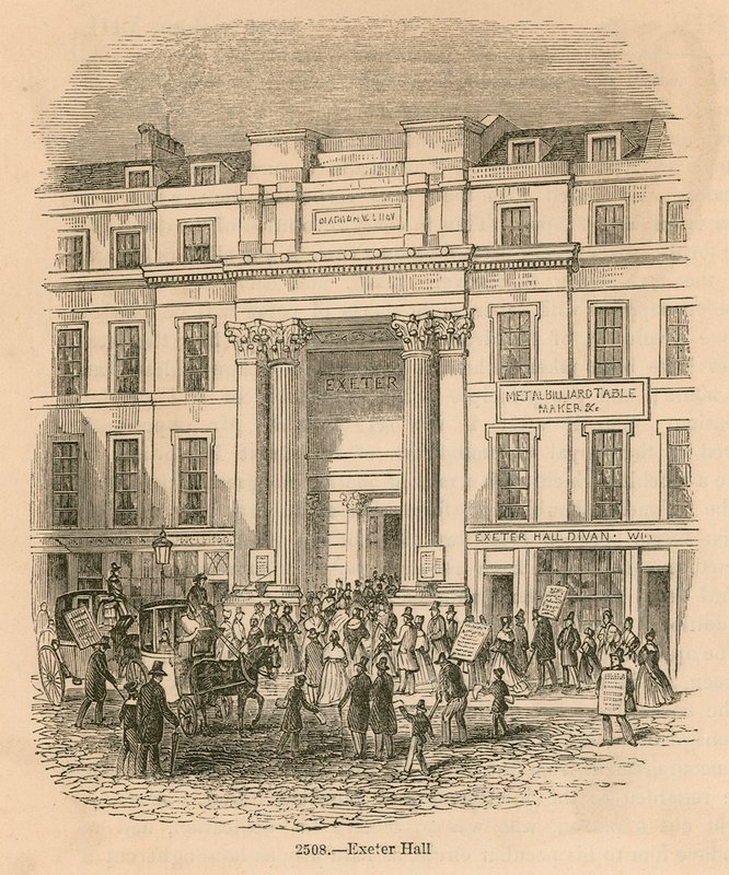 Exeter Hall, Strand, Londýn od English School