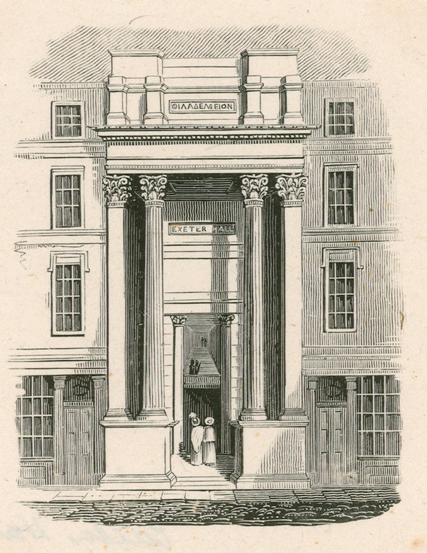 Exeter Hall, Strand, Londýn od English School
