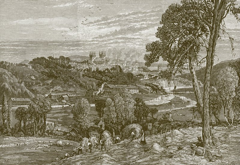 Exeter, z Exwick Fields od English School