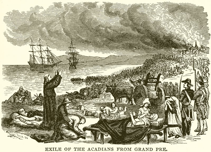 Exil Acadians z Grand Pre od English School