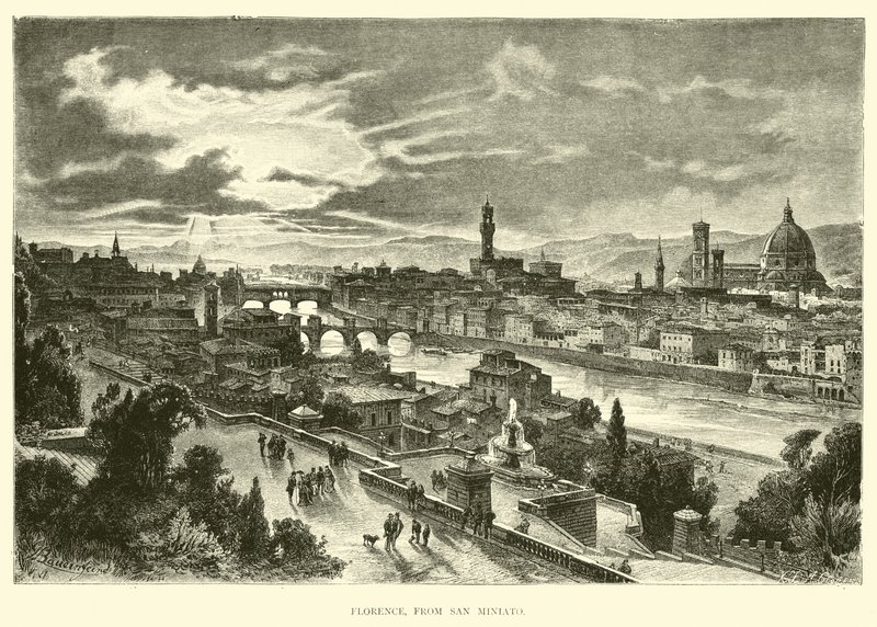 Florencie, ze San Miniato od English School