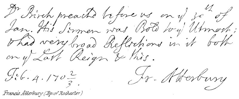 Francis Atterbury (Bp: z Rochesteru) od English School