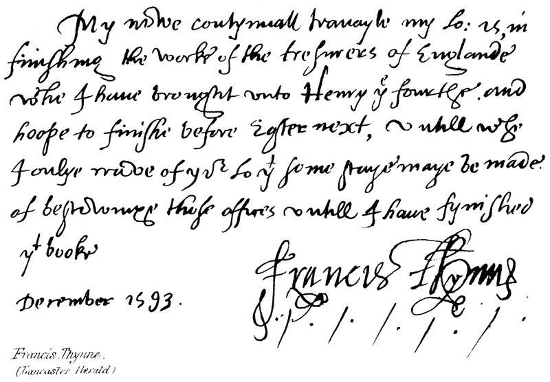 Francis Thynne, (Lancaster Herald) od English School
