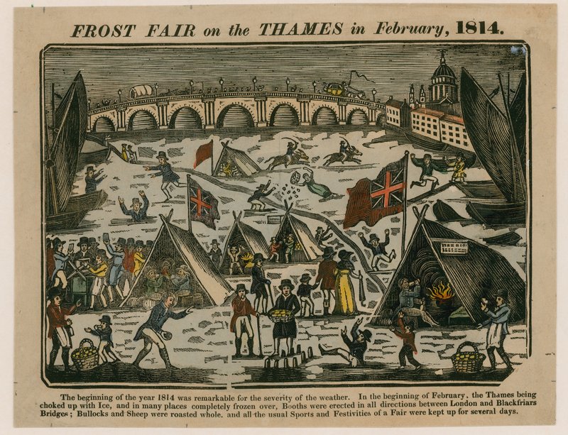 Frost Fair na Temži, 1814 od English School