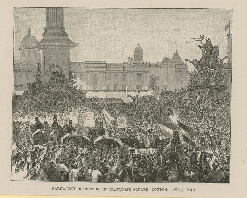 Recepce Garibaldis na Trafalgar Square od English School