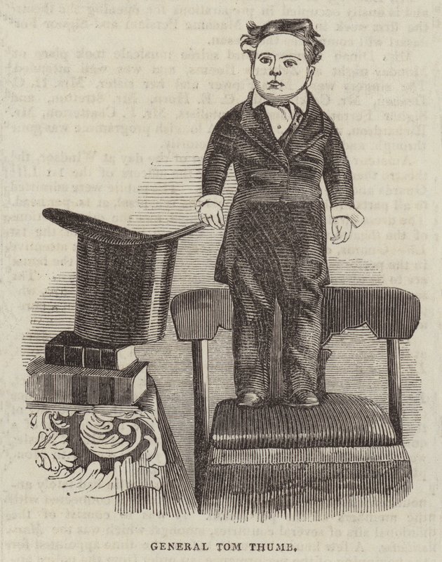 Generál Tom Thumb (rytina) od English School