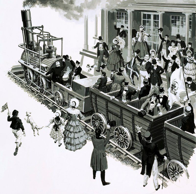 Locomotion George Stephensona dorazil do Darlingtonu od English School