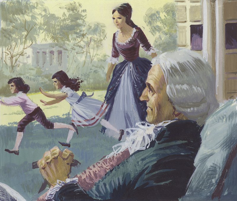 George Washington ve stáří od English School