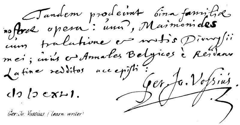 Ger: Jo: Vossius (učit se: spisovatel) od English School