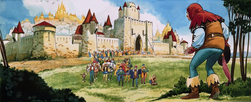 Obr přijímající poctu od English School