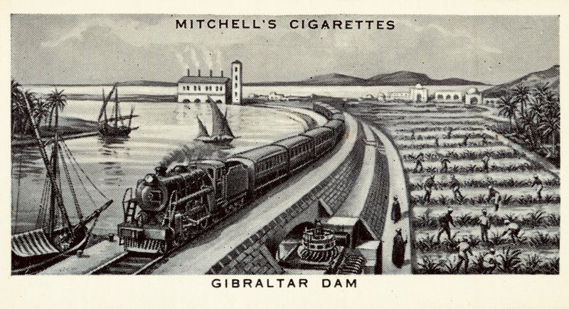 Gibraltar Dam (litho) od English School