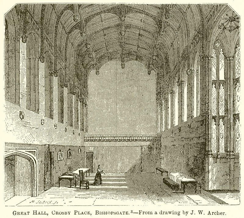 Velká síň, Crosby Place, Bishopsgate od English School