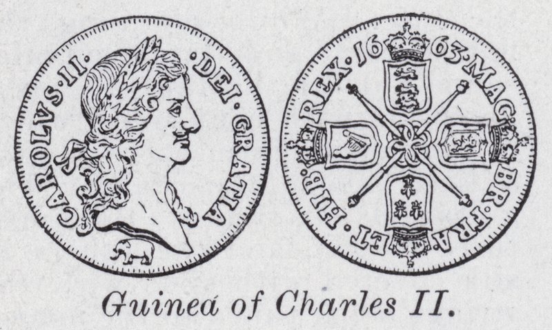 Guinea Karla II (litho) od English School