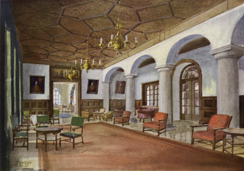 Hala v hotelu (barevné lito) od English School