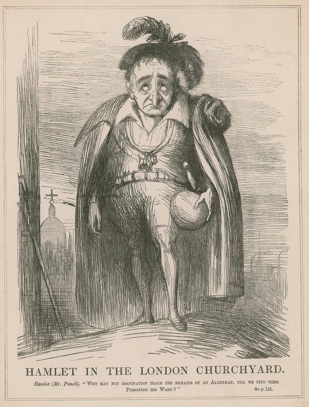 Hamlet na londýnském hřbitově od English School