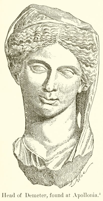 Hlava Demeter, nalezená v Apollonii od English School