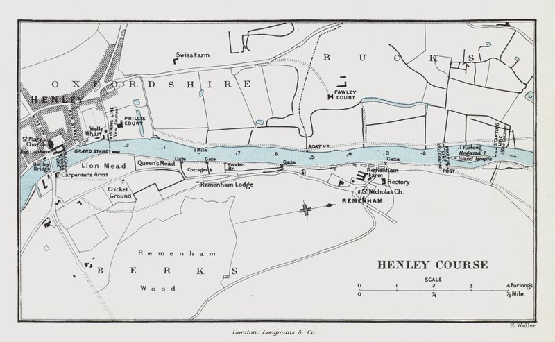 Henley Course (barevné rytí) od English School