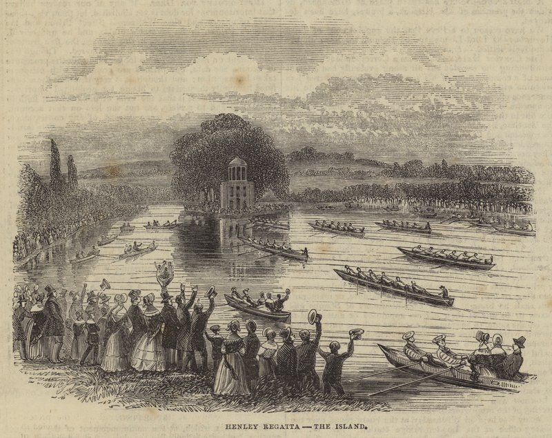 Henley Regatta, The Island (rytina) od English School