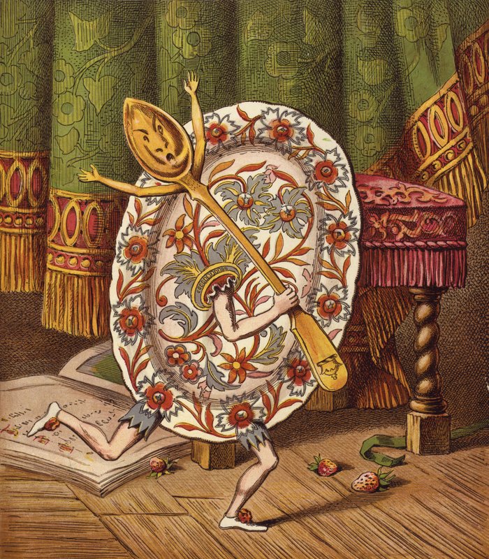 Hey Diddle Diddle (barevná litografie) od English School