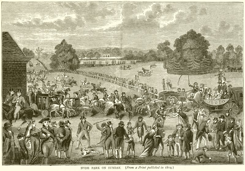 Hyde Park v neděli od English School