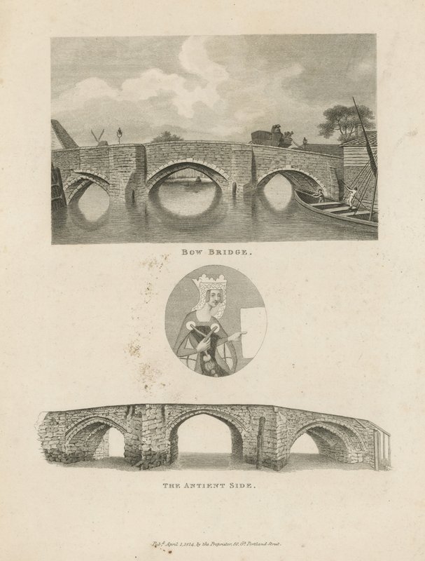 Ilustrace zobrazující Bow Bridge od English School