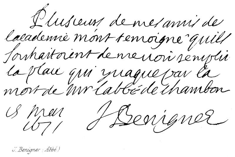 J Benigner (Abbé) od English School