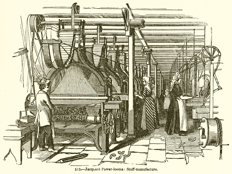 Jacquard Power-Looms: Stuff-Manufacture od English School